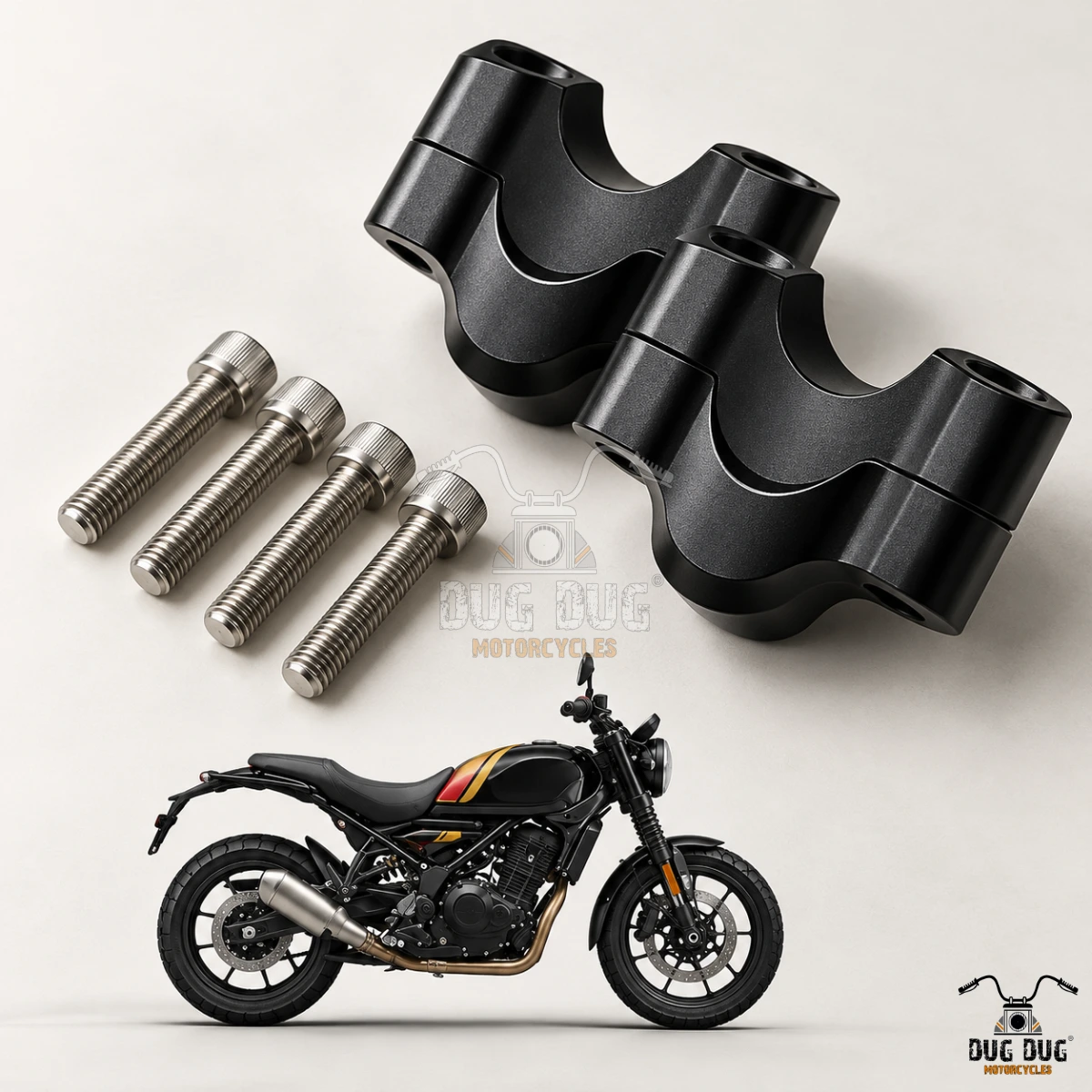 Royal Enfield Guerrilla 450 Handlebar Riser Kit with Mounting Bolts