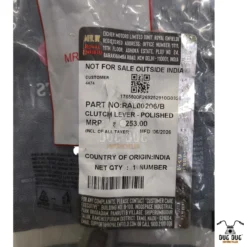 Royal Enfield Clutch Lever for Hunter 350 part number RAL00206/B genuine product label