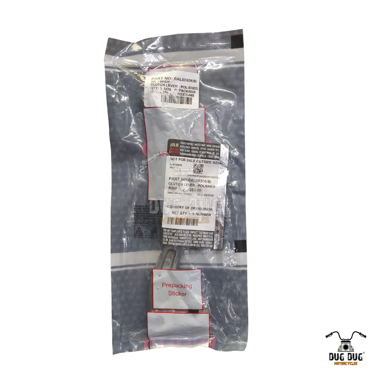 Royal Enfield Clutch Lever for Hunter 350 in original packaging